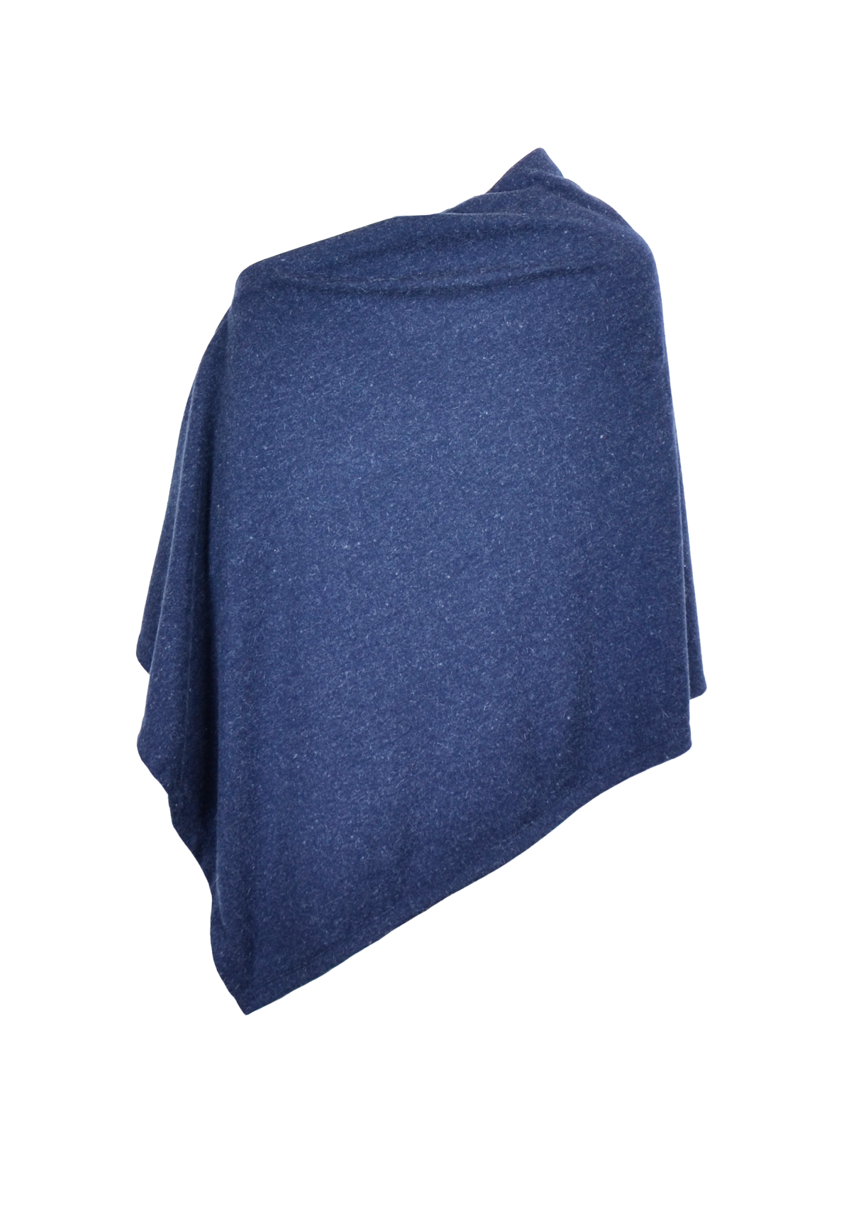 Midnight Blue Wool-Alpaca Versatile Cape