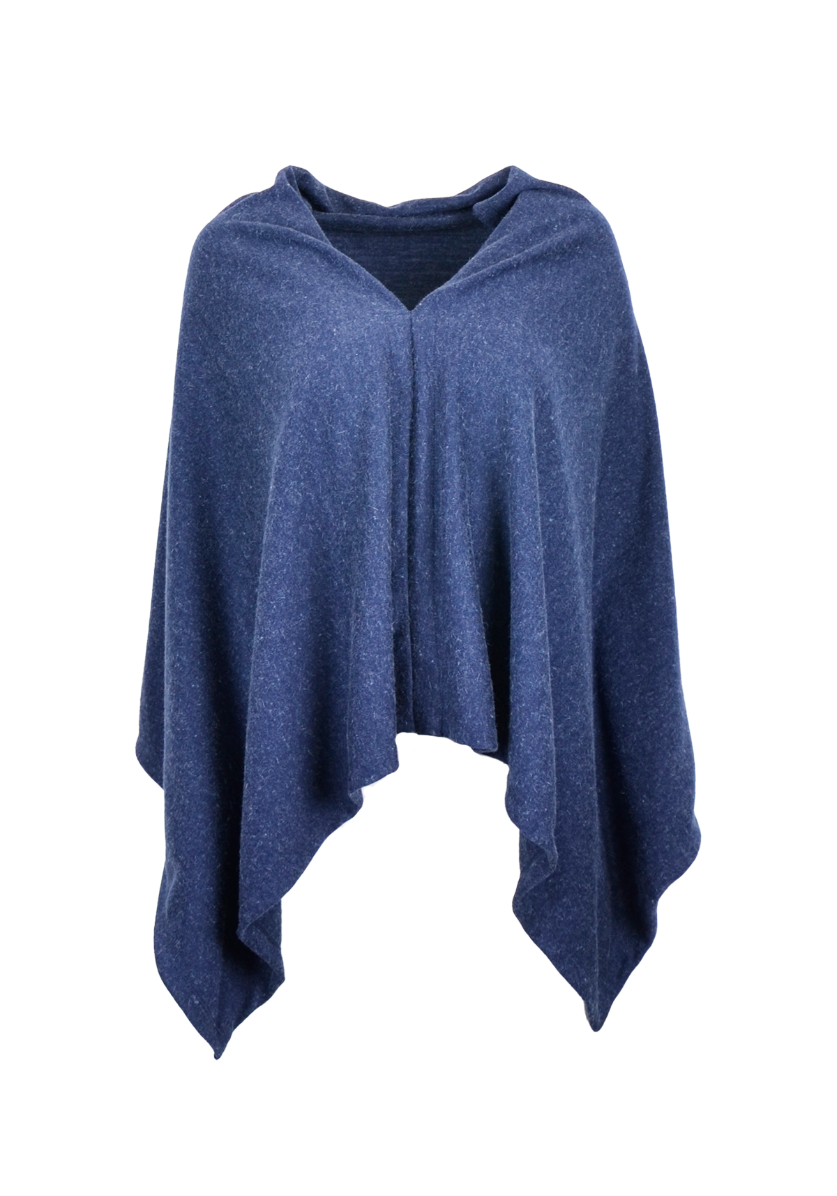 Midnight Blue Wool-Alpaca Versatile Cape