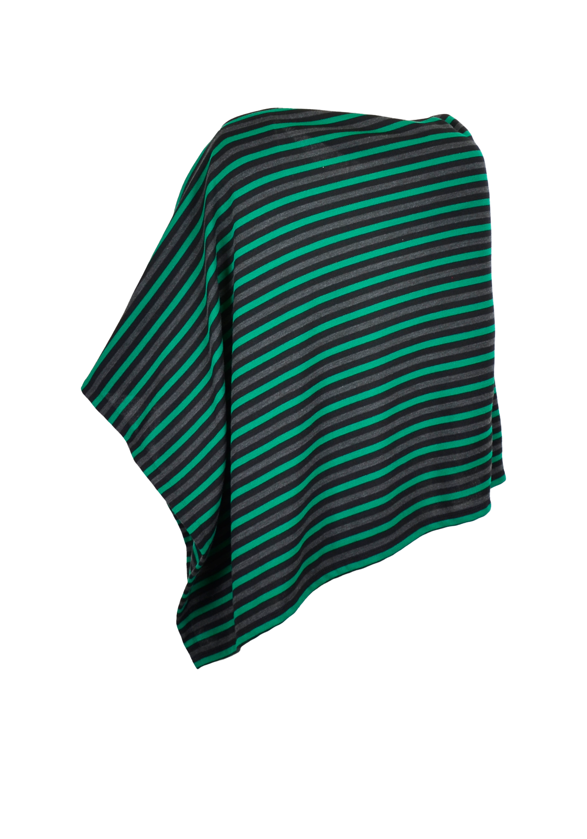 Striped Wool–Cotton Versatile Cape
