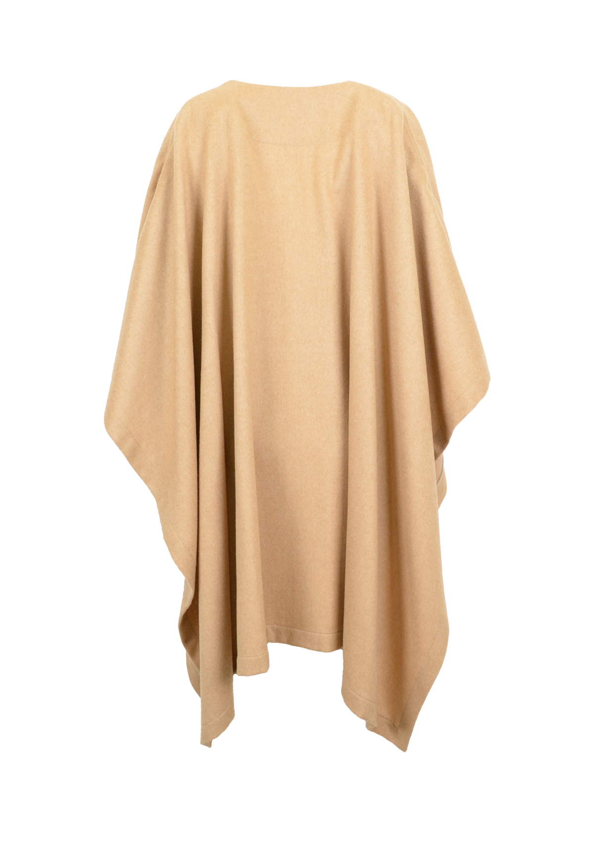Cashmere Poncho Overcoat – Camel Beige