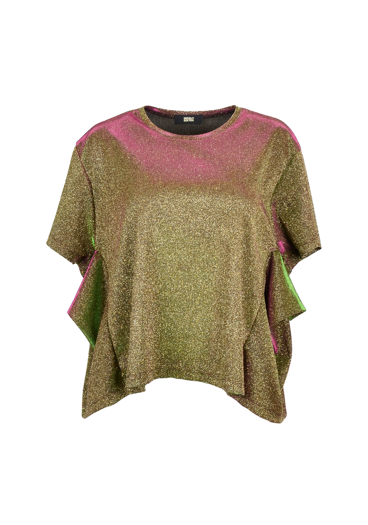 Signature Iridescent top with Butterfly Sleeves