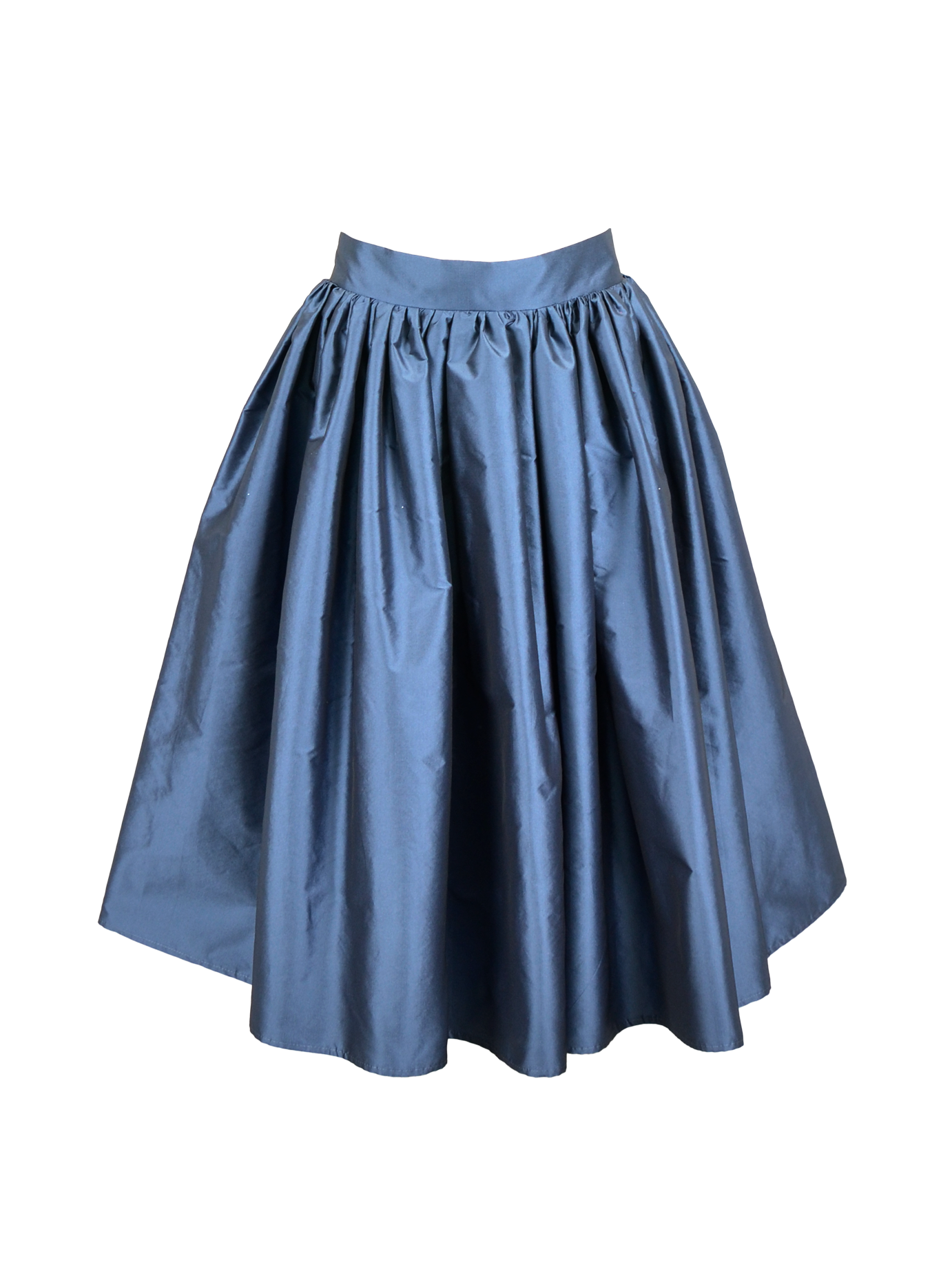 Midnight Blue Silk Taffeta Skirt