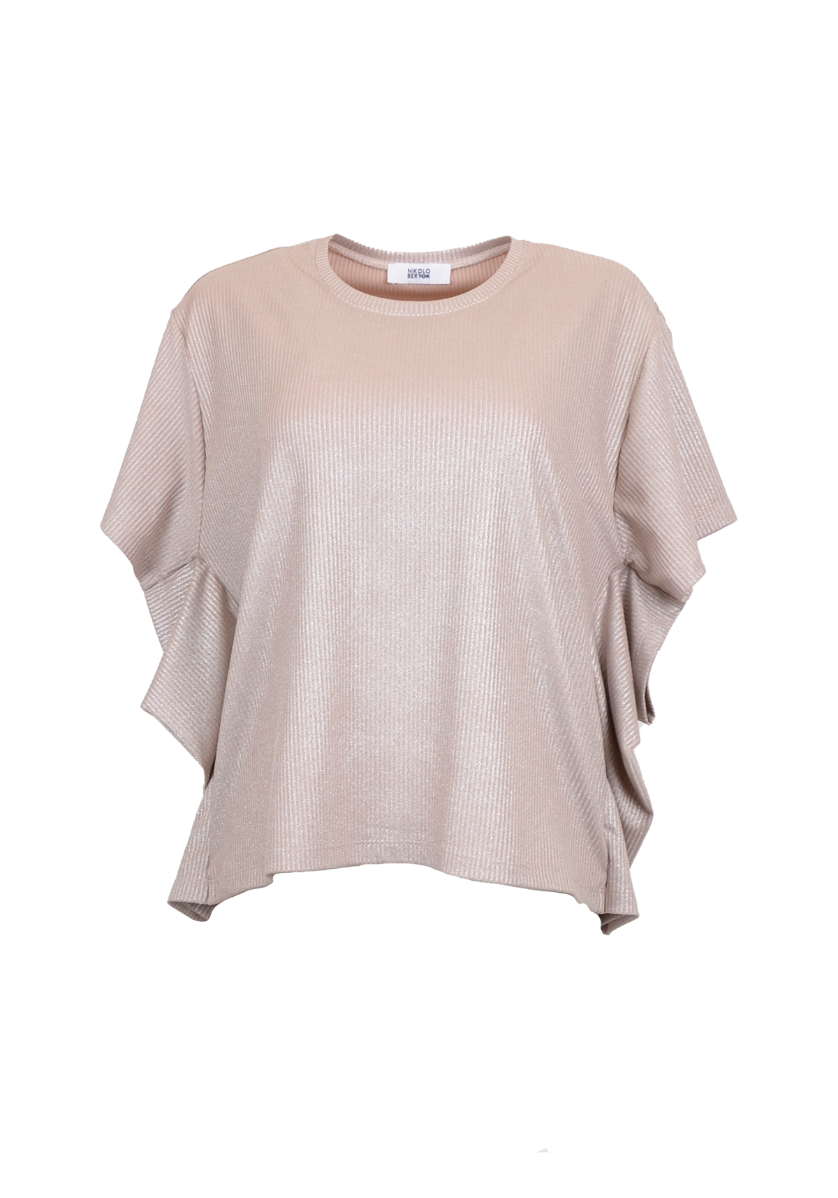 Signature Pink Shimmery Top with Butterfly Sleeves
