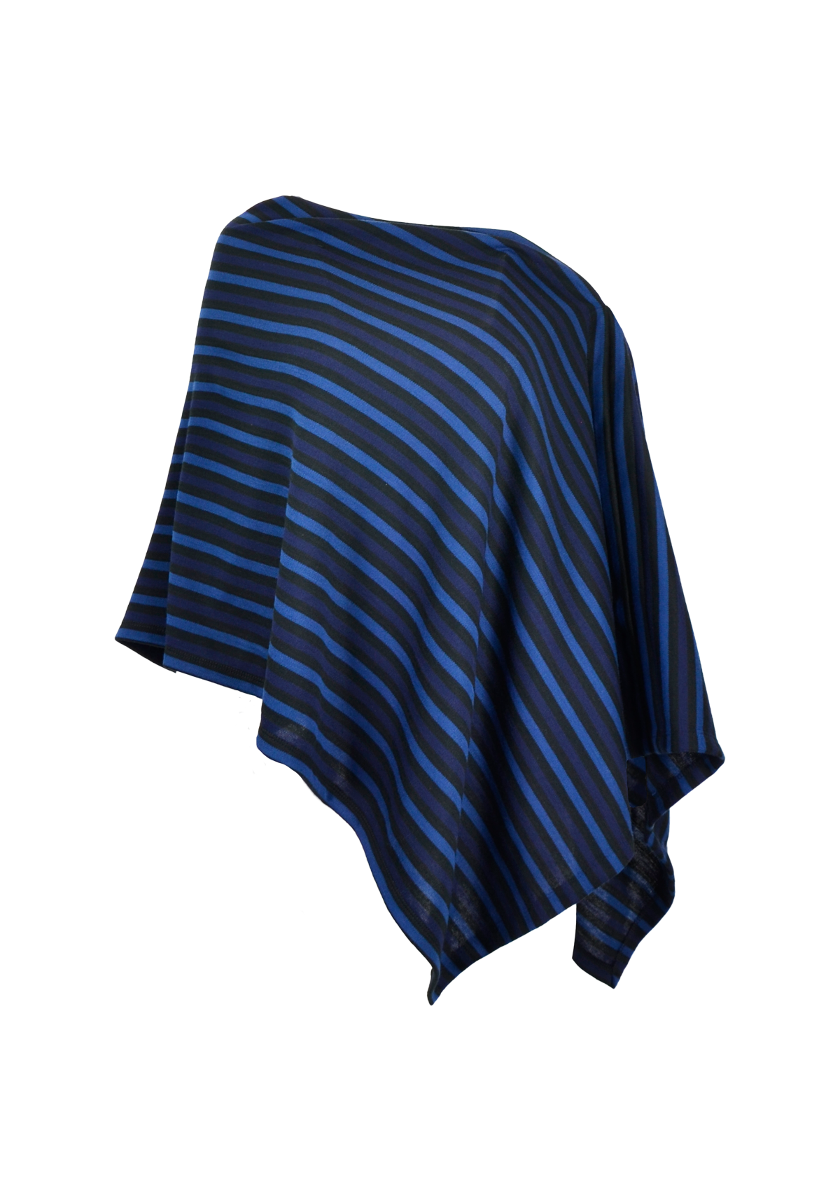 Striped Wool–Cotton Versatile Cape