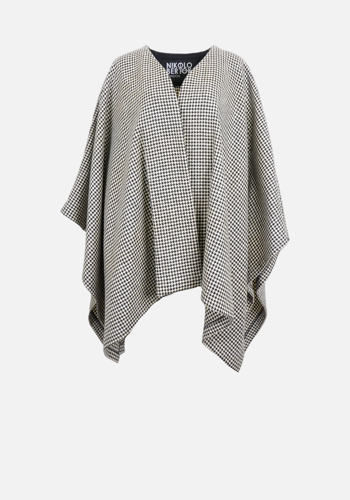 Scottish Wool Houndstooth Overcoat