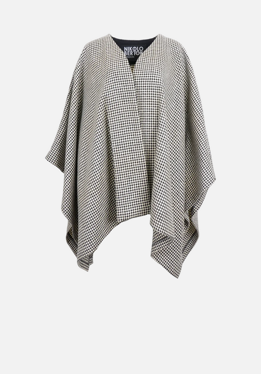Scottish Wool Houndstooth Overcoat