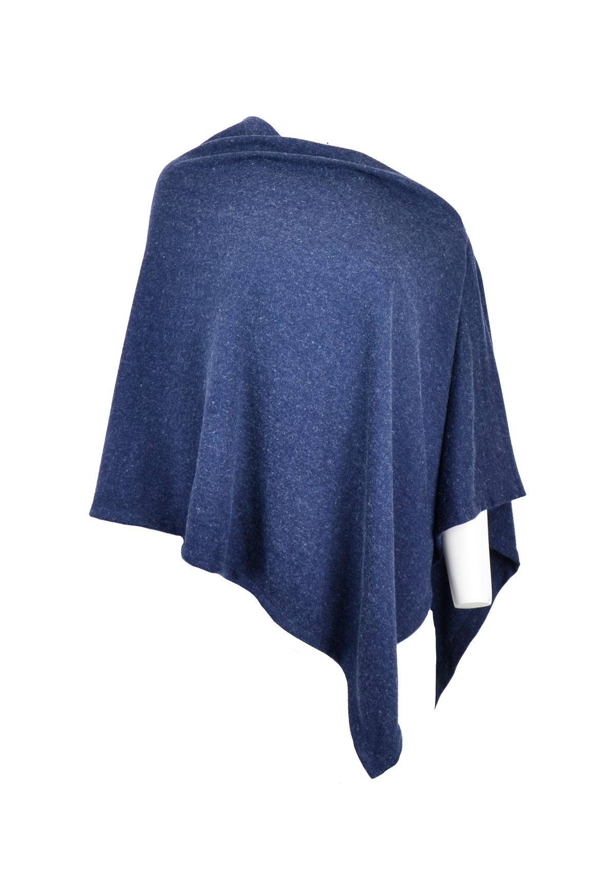 Midnight Blue Wool-Alpaca Versatile Cape