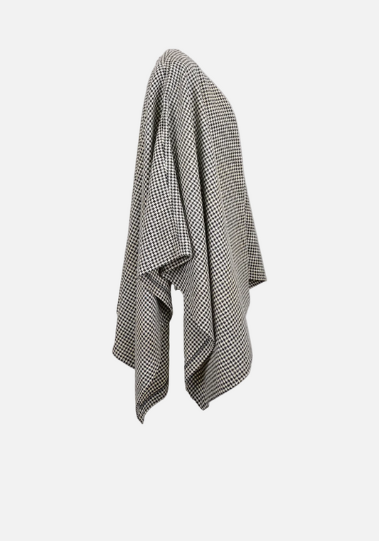 Scottish Wool Houndstooth Overcoat
