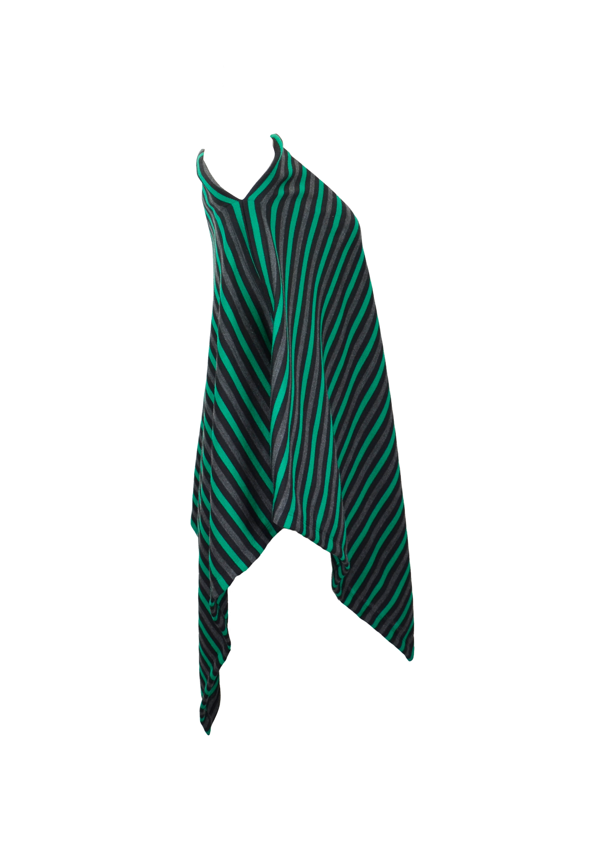 Striped Wool–Cotton Versatile Cape