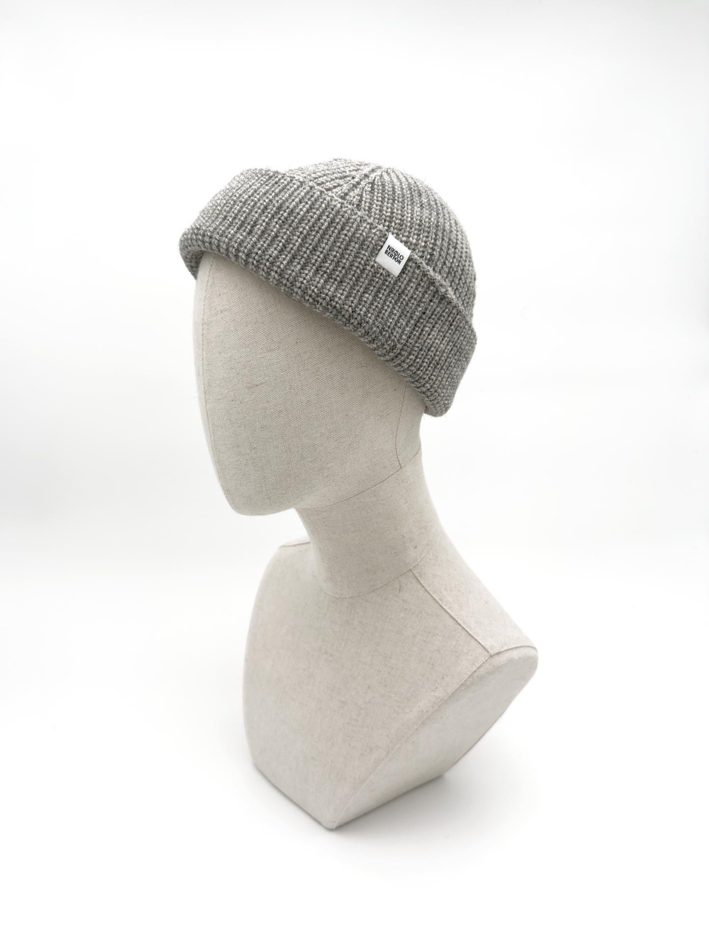 Merino Wool Beanie Hat In Dove Grey