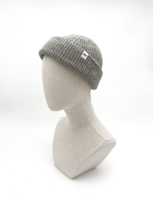 Merino Wool Beanie Hat In Dove Grey