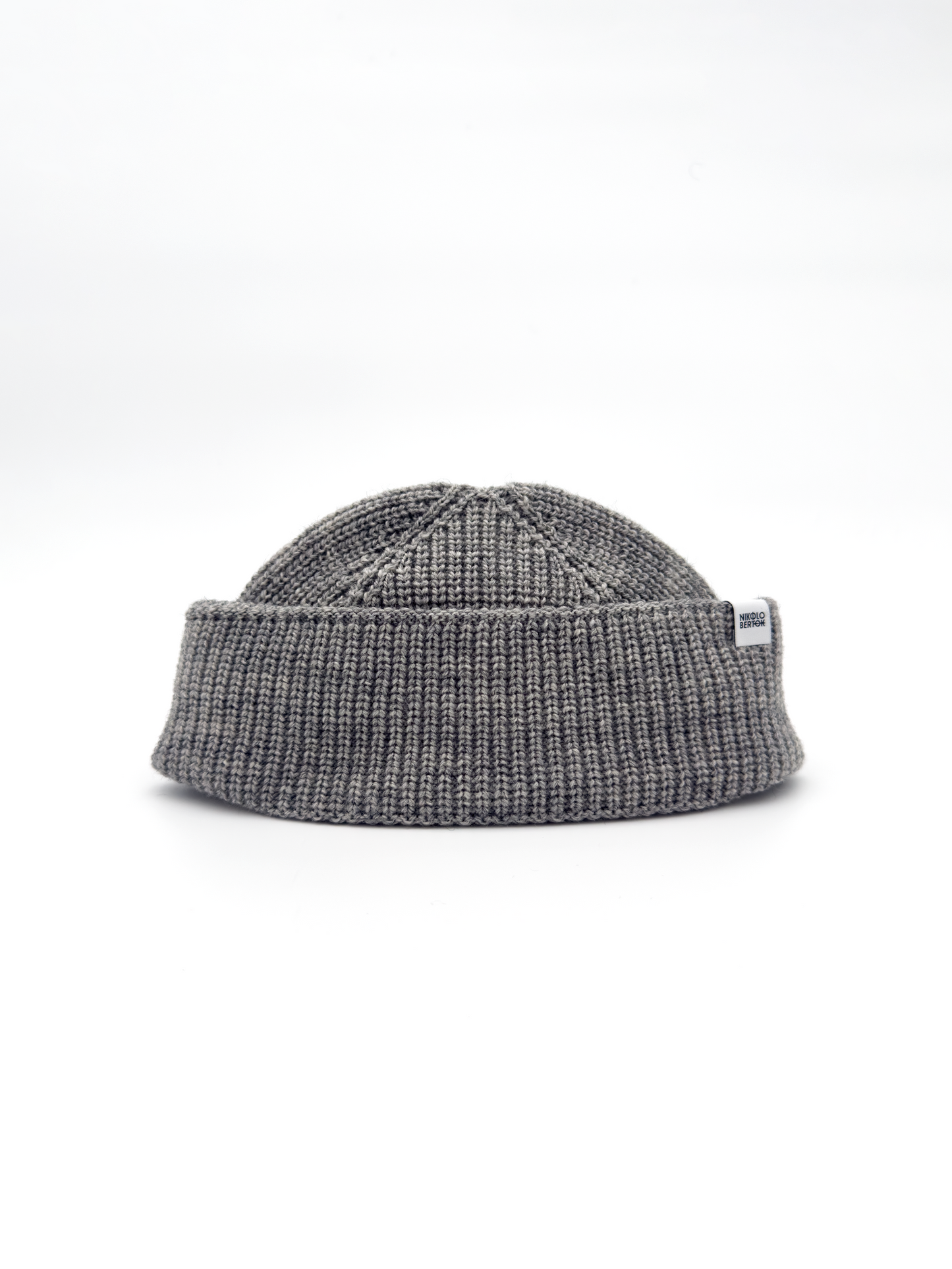 Merino Wool Beanie Hat In Dove Grey