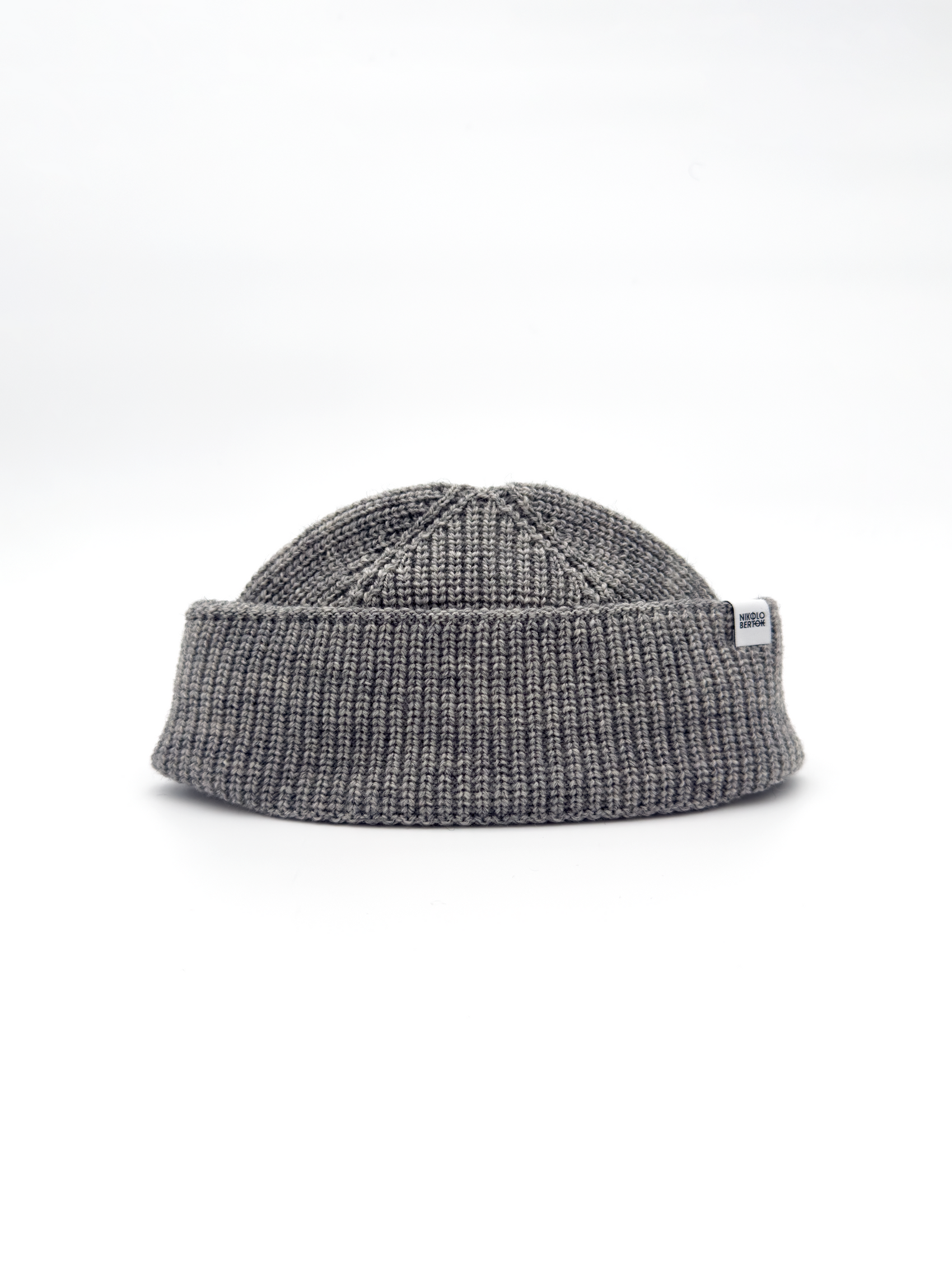 Merino Wool Beanie Hat In Dove Grey