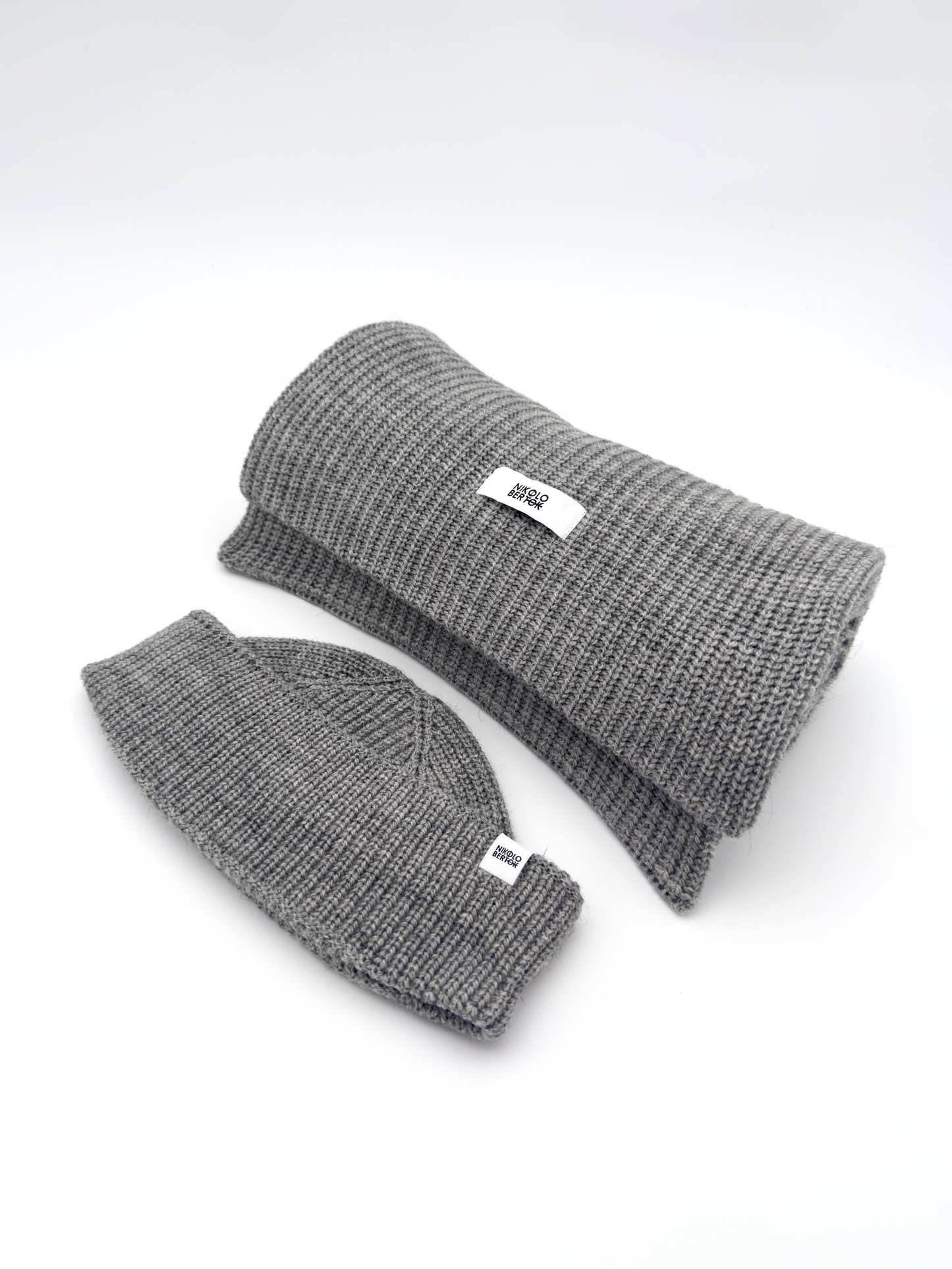 Merino Wool Scarf In Dove Grey