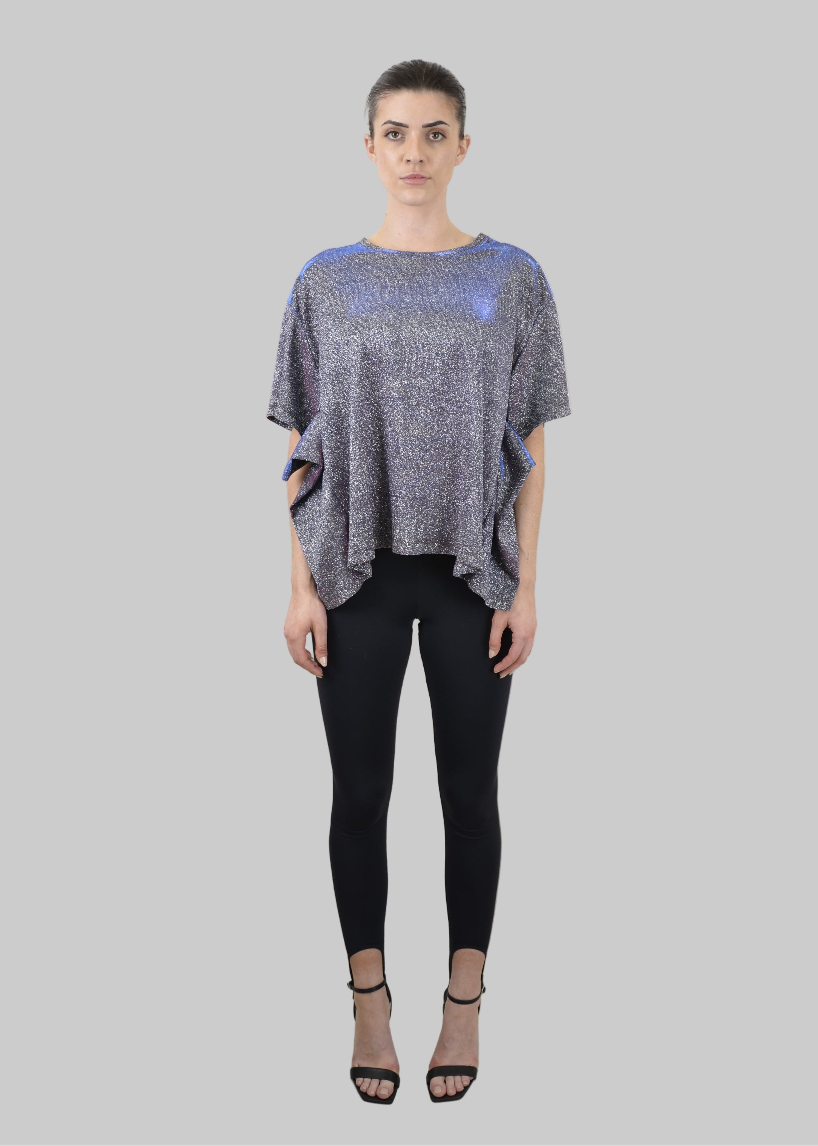 Signature Iridescent top with Butterfly Sleeves