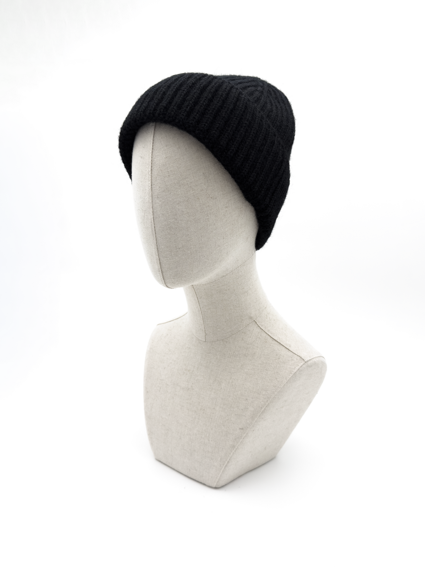 Wool Beanie Hat In Black