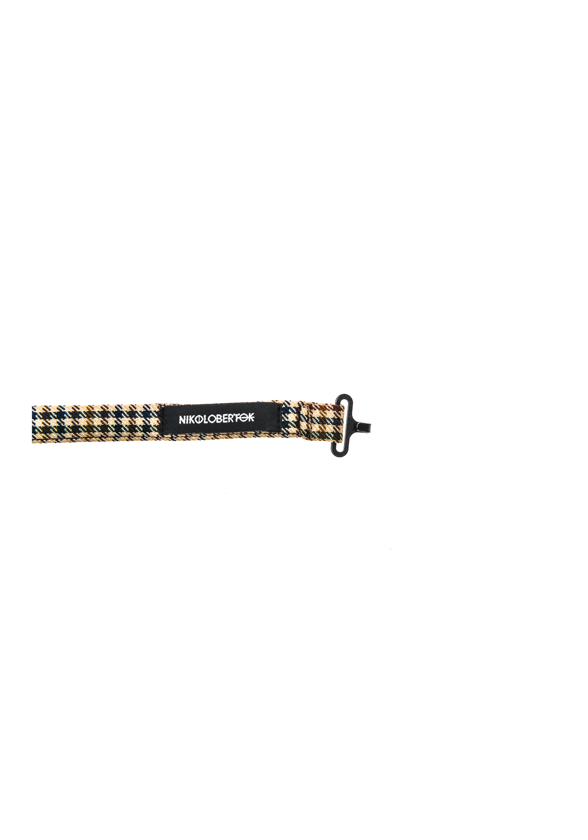 Tweed Bow Tie – Colourful Houndstooth Tartan on Beige