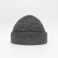 Wool Beanie Hat In Speckled Grey
