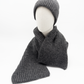 Wool Scarf In Speckled Grey