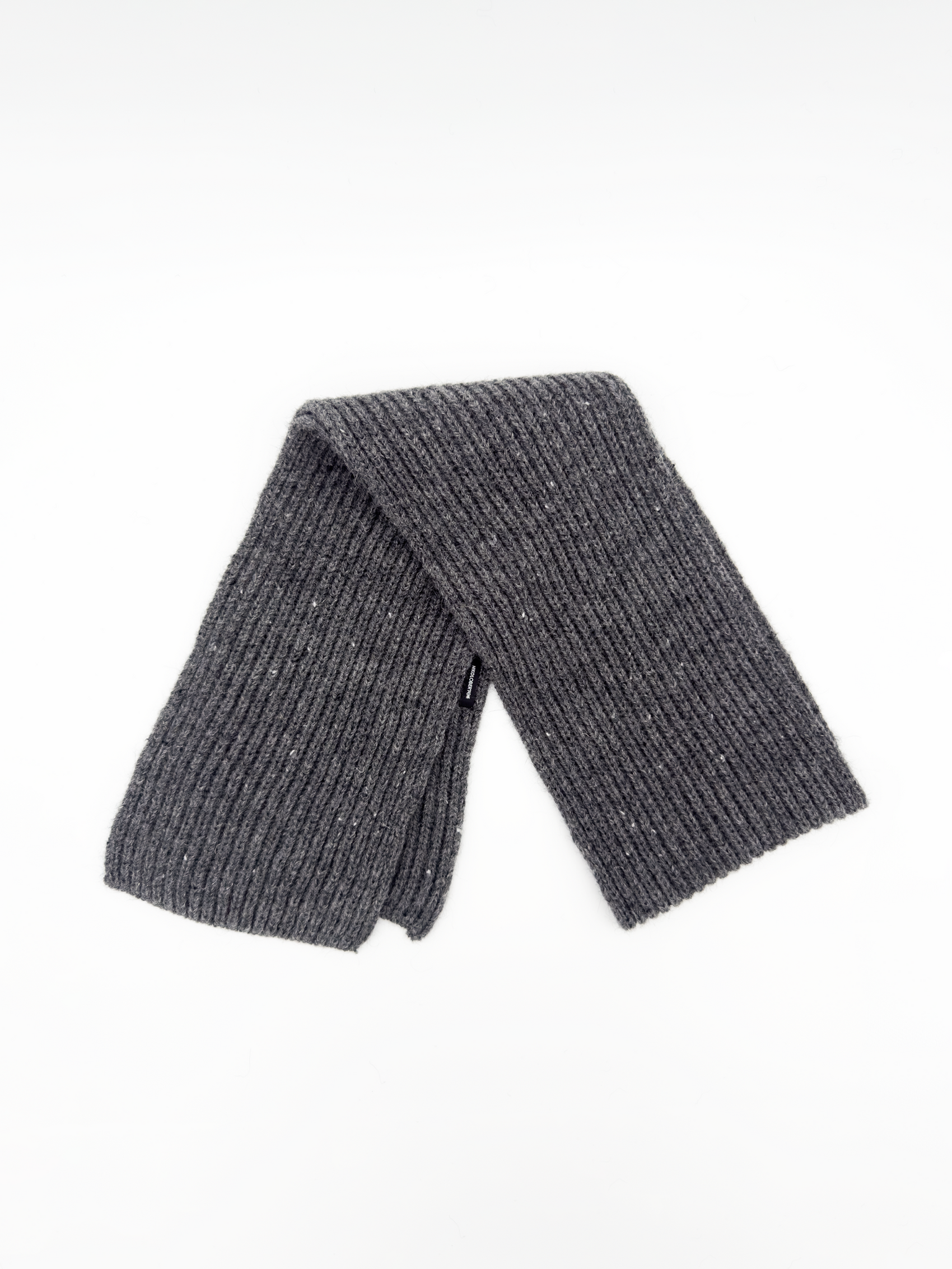 Wool Scarf In Speckled Grey