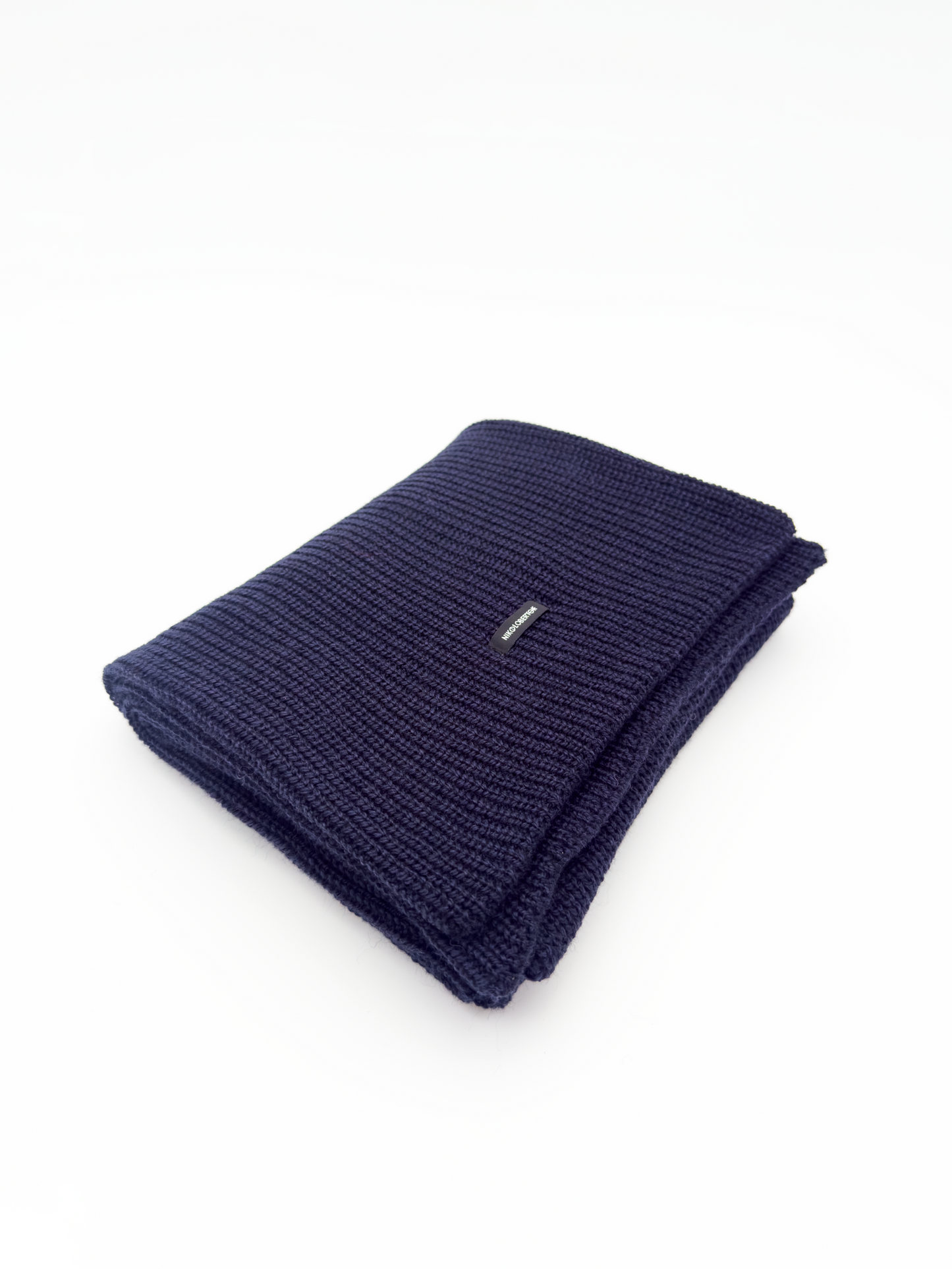 Merino Wool Scarf In Midnight Blue
