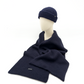 Merino Wool Scarf In Midnight Blue