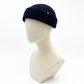 Merino Wool Beanie Hat In Midnight Blue