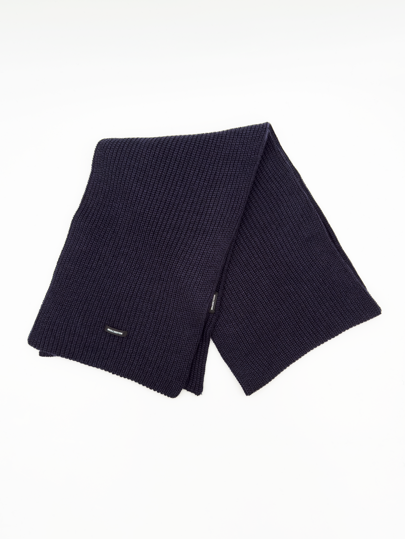 Merino Wool Scarf In Midnight Blue