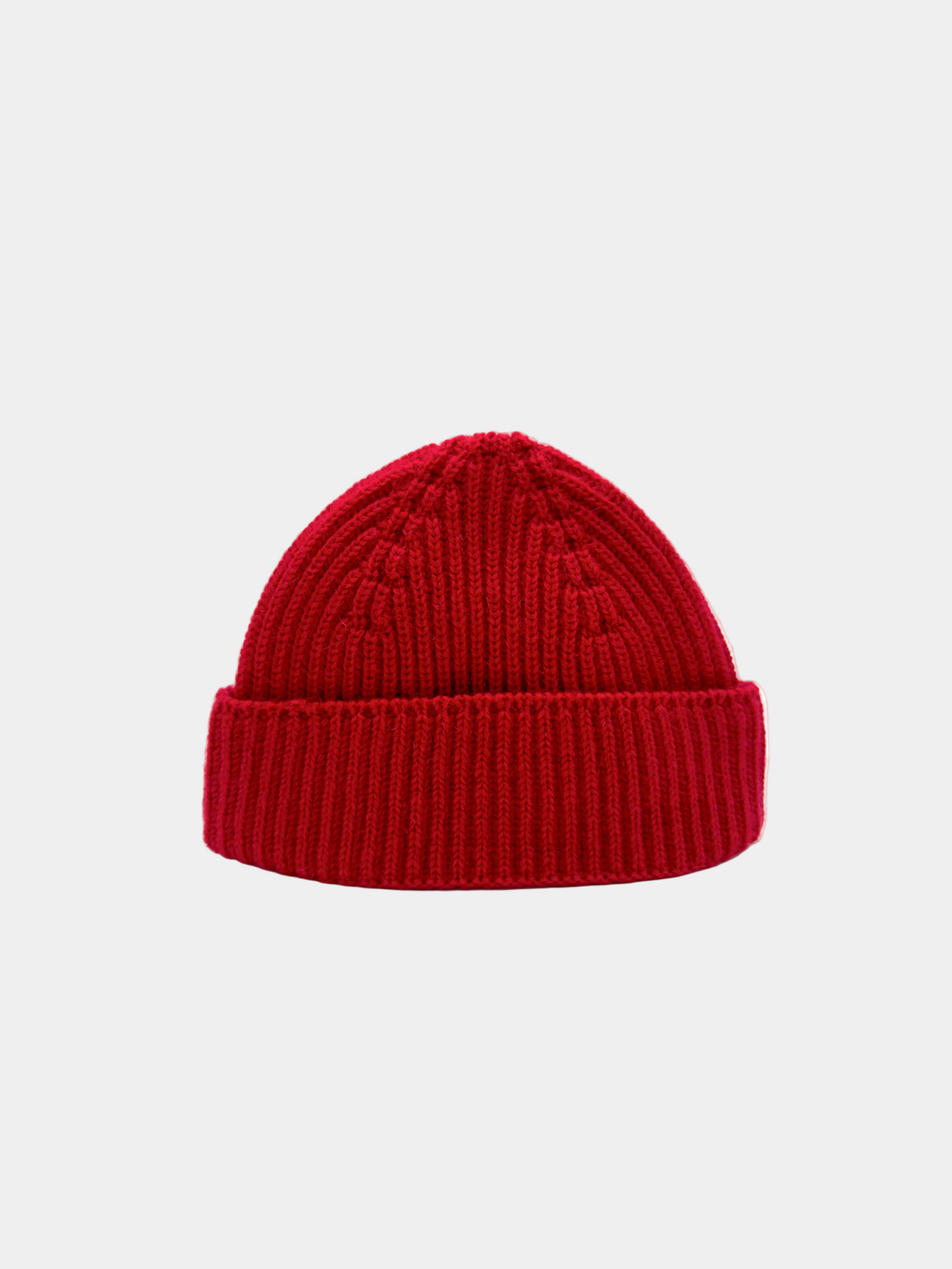 Wool Beanie Hat In Cardinal Red
