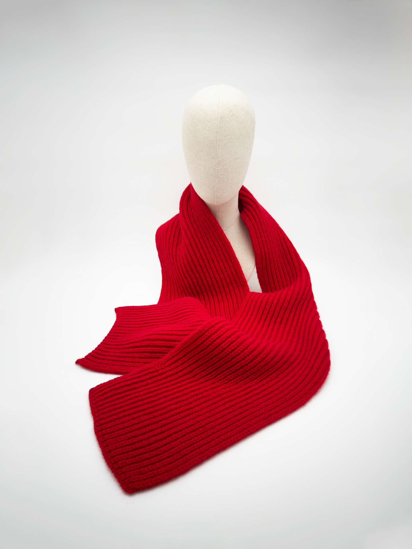 Wool Scarf In Cardinal Red