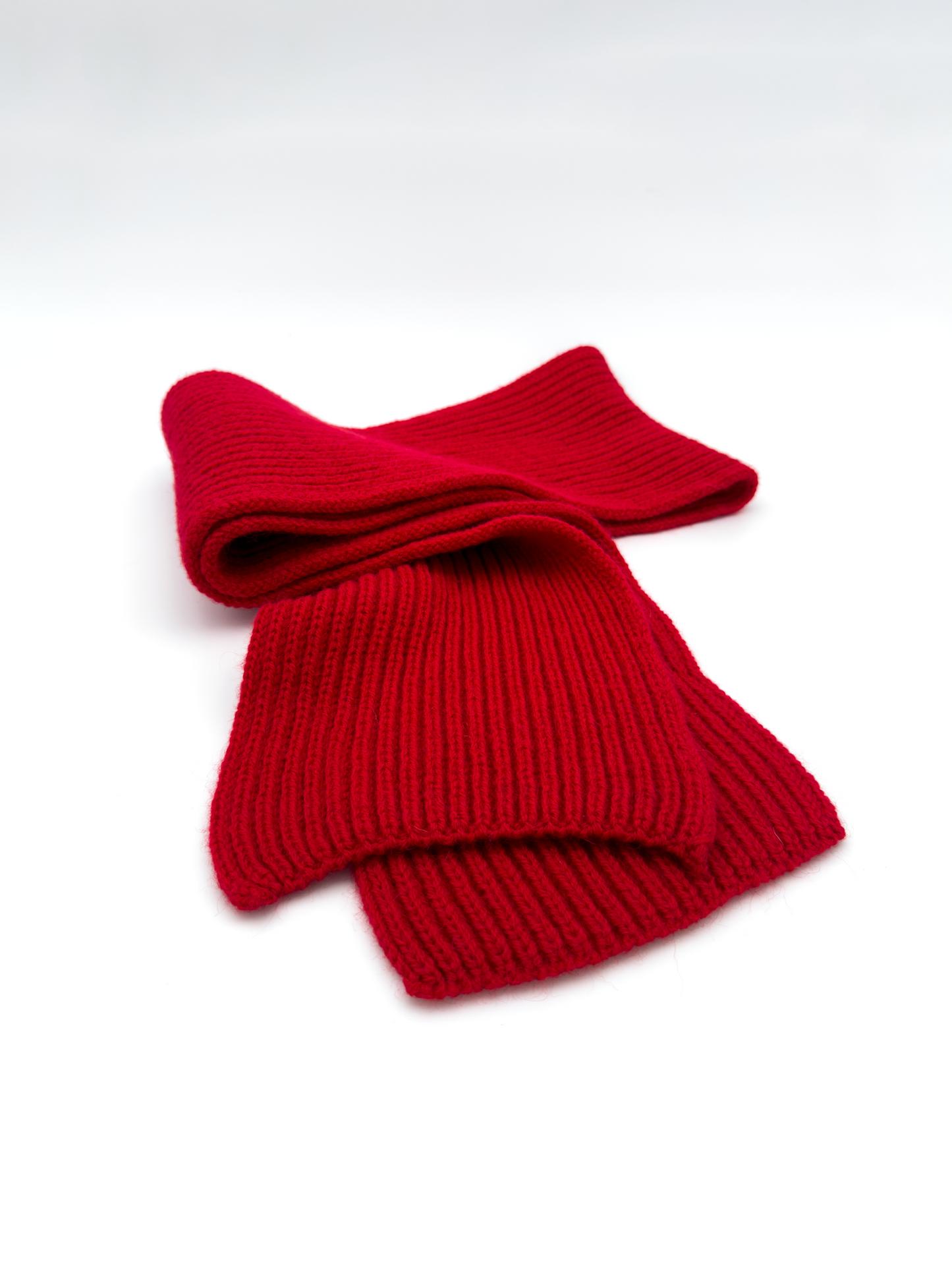Wool Scarf In Cardinal Red
