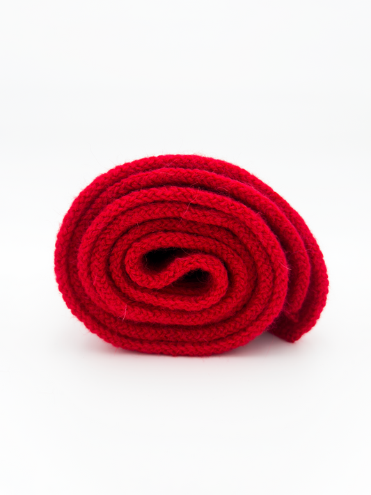 Wool Scarf In Cardinal Red