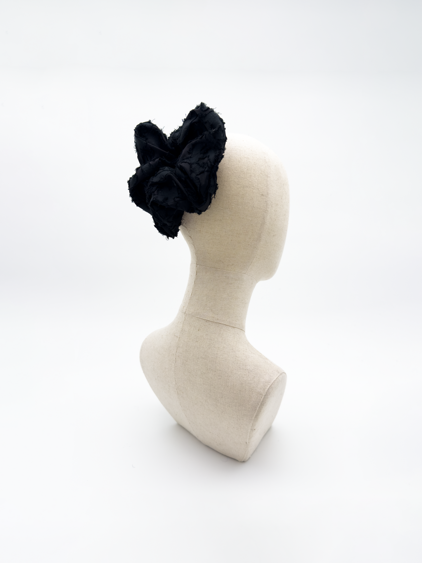 Scrunchie In Black Devore