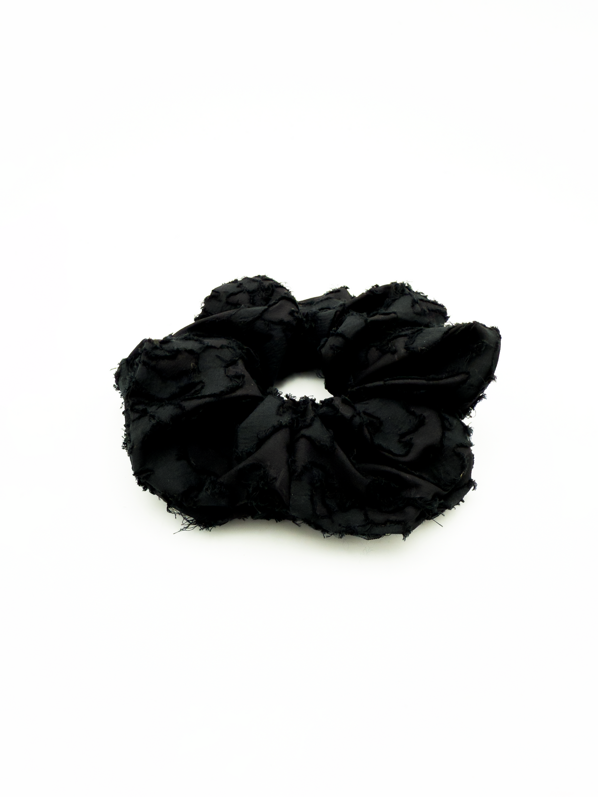 Scrunchie In Black Devore