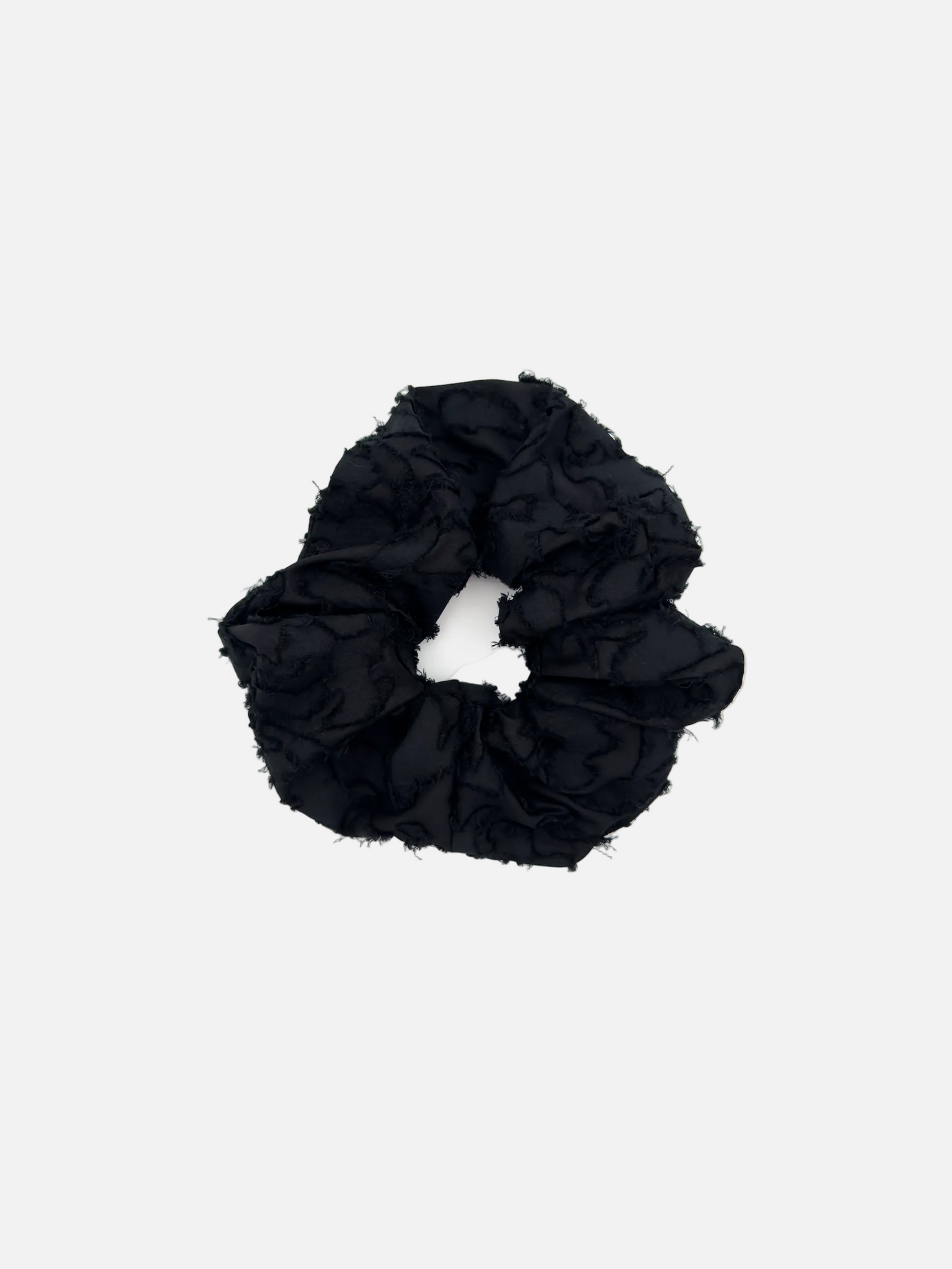 Scrunchie In Black Devore