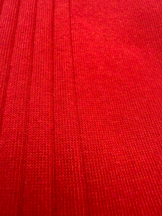 Ribbed Socks in Cardinal Red