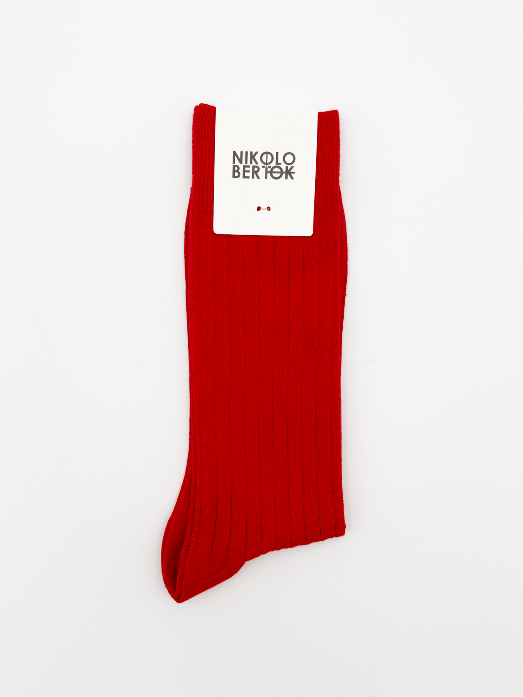 Ribbed Socks in Cardinal Red