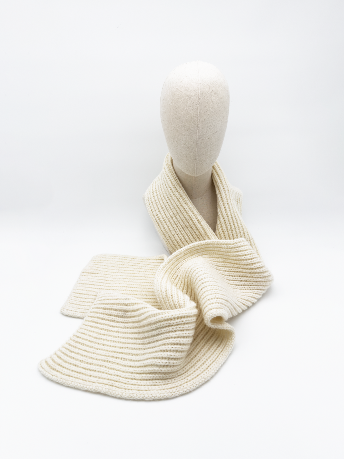 Wool Scarf In Alabaster